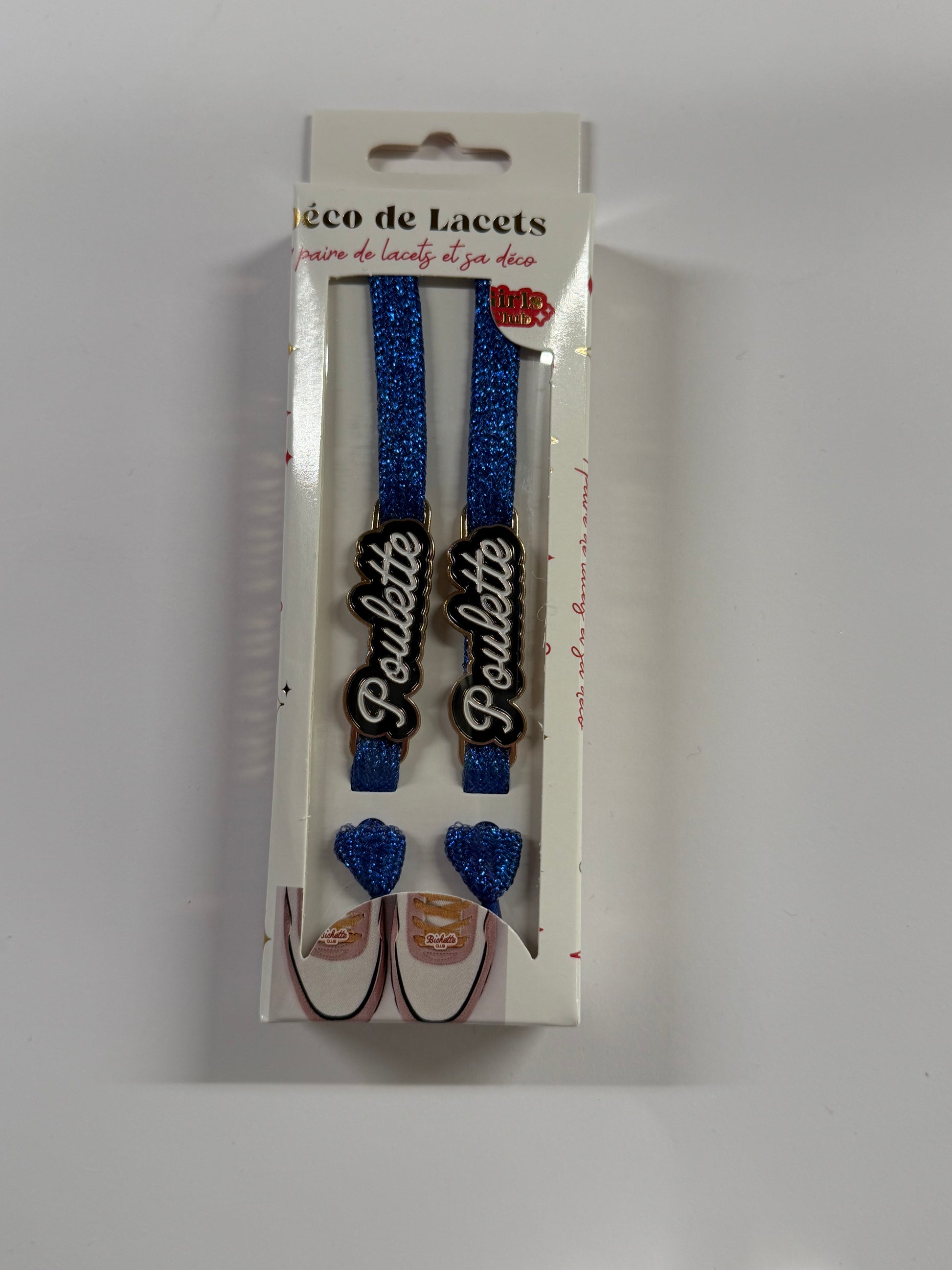 Paire de lacets à paillettes et sa déco