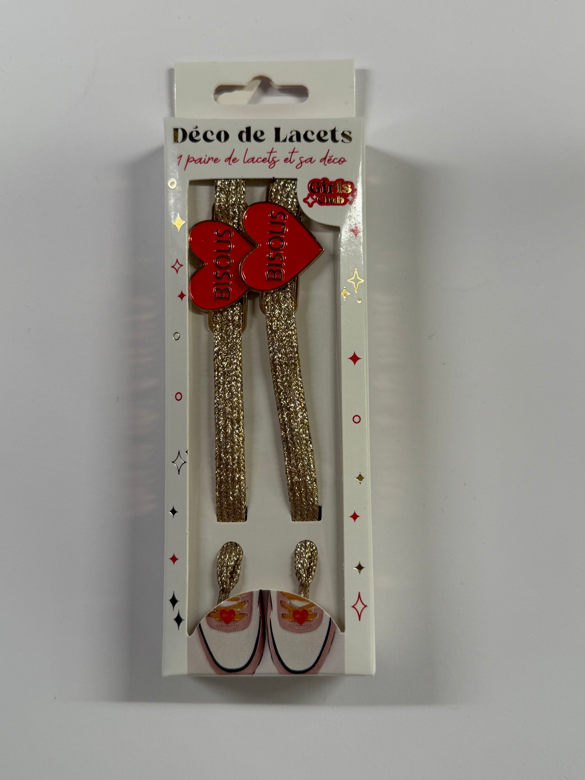 Paire de lacets à paillettes et sa déco