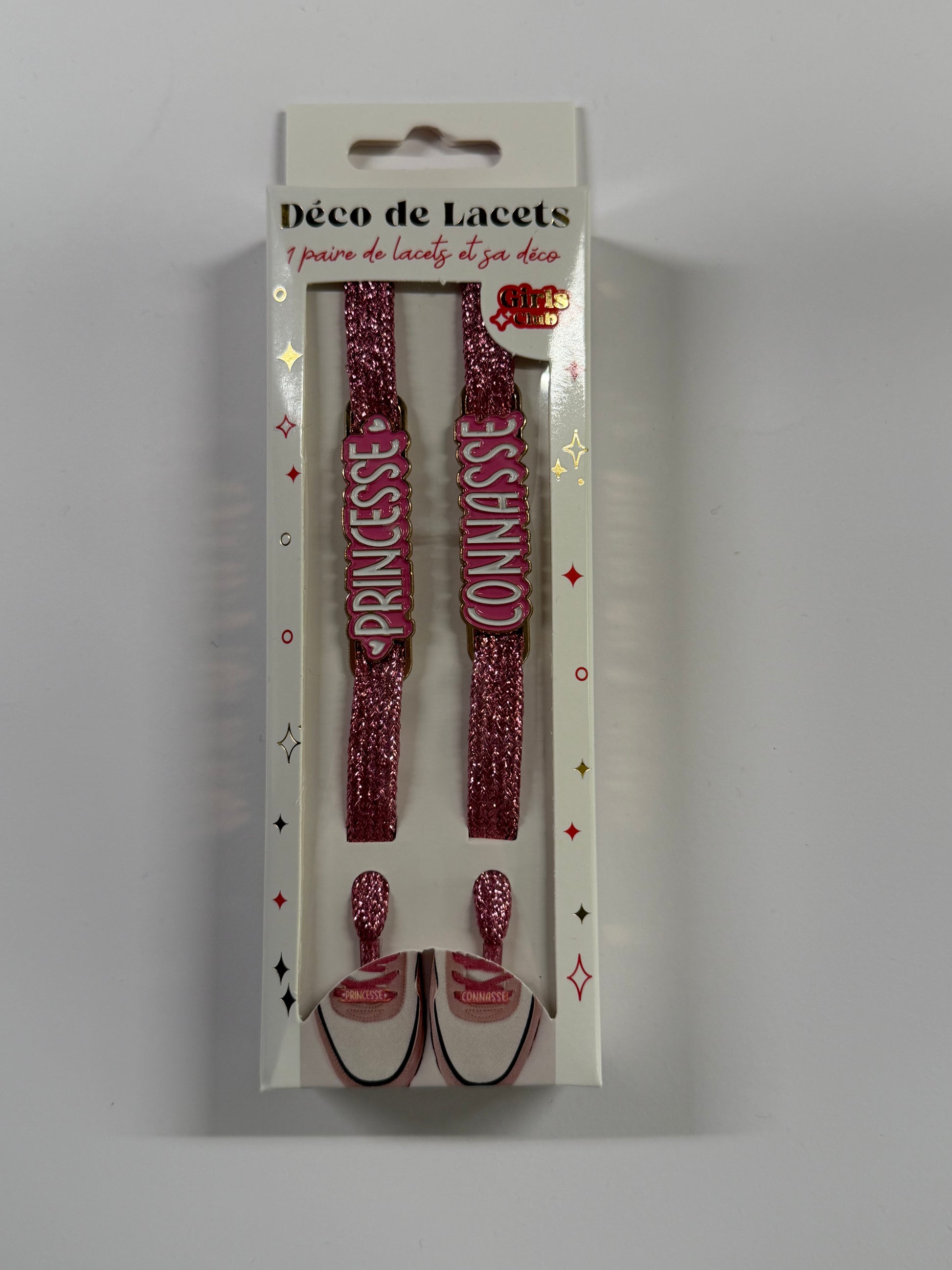 Paire de lacets à paillettes et sa déco