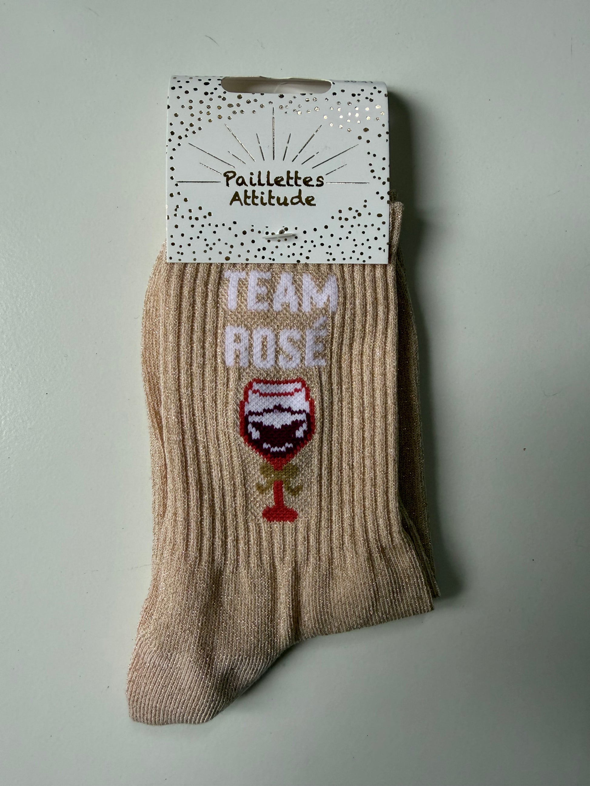 Chaussette de ville pailletée 36-41 TEAM ROSÉ