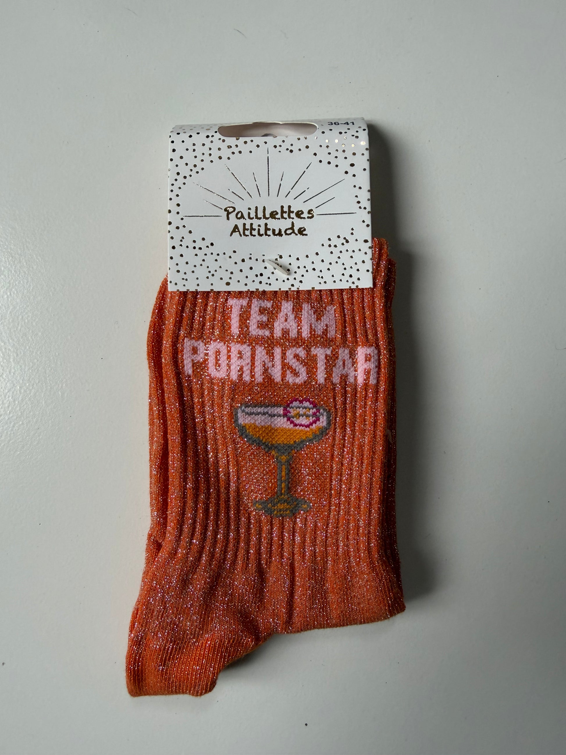 Chaussette de ville pailletée 36-41 TEAM PORNSTAR