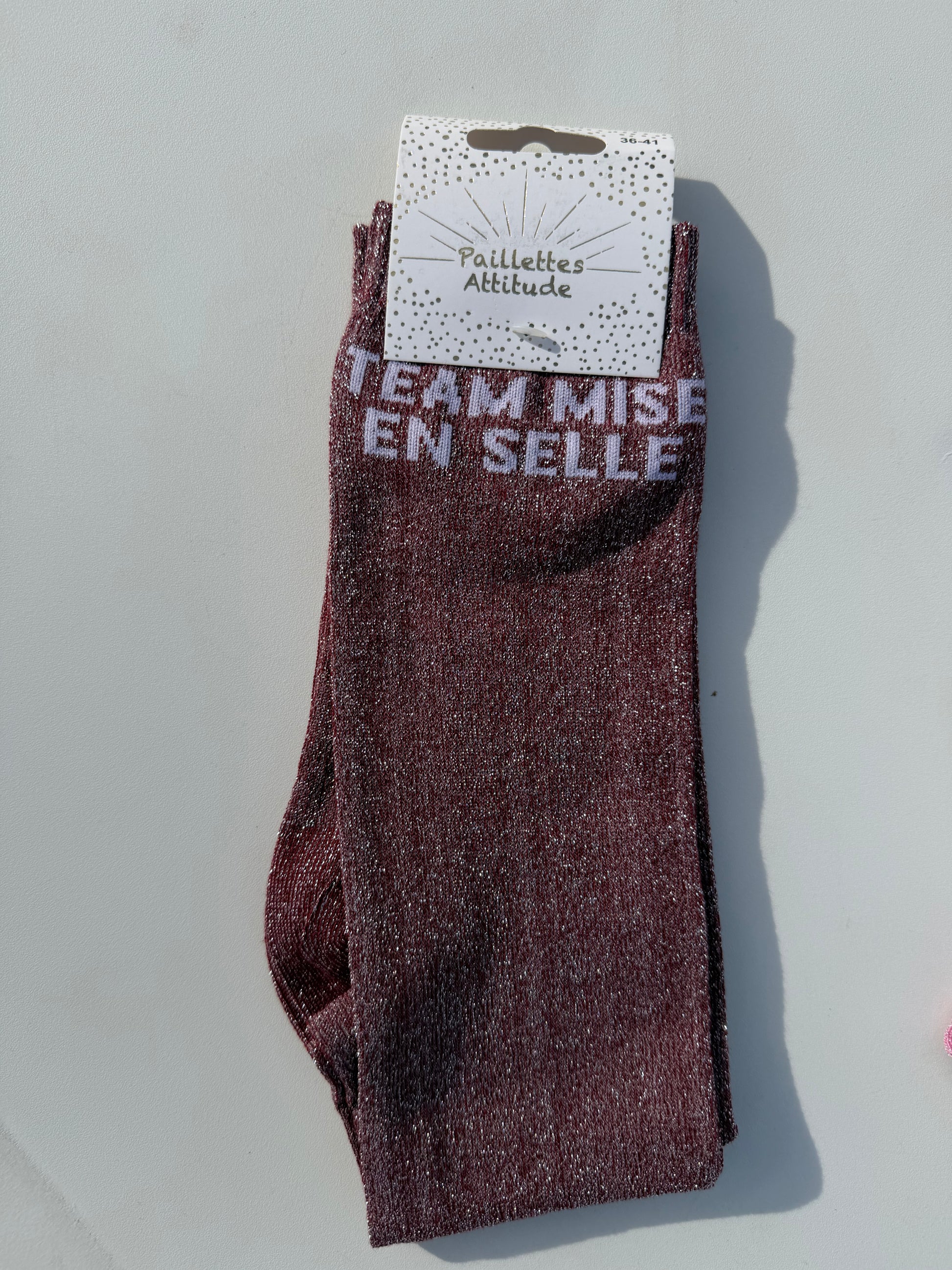 Chaussette équitation pailletée 36-41 TEAM MISE EN SELLE