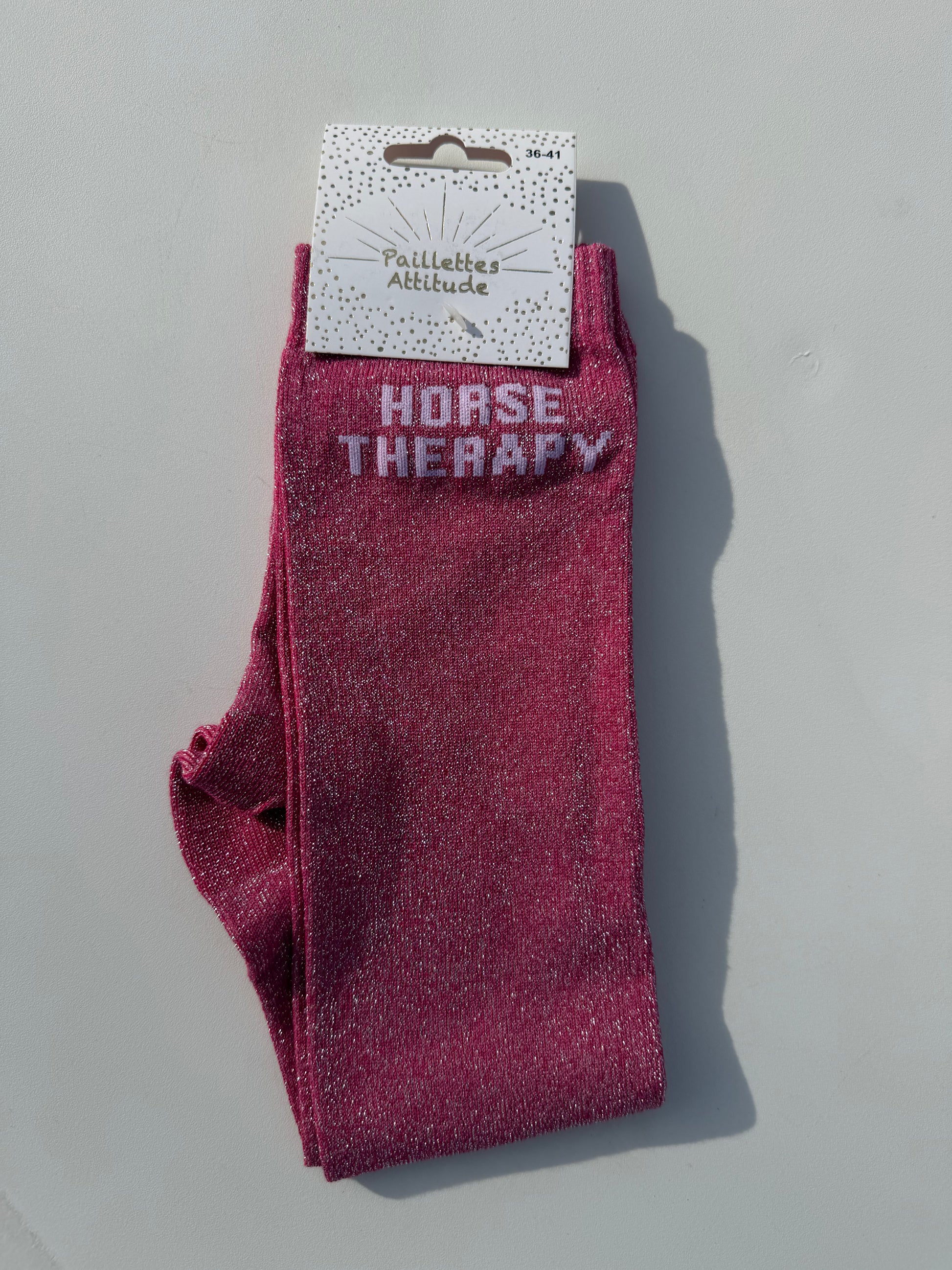 Chaussette équitation pailletée 36-41 HORSE THERAPY
