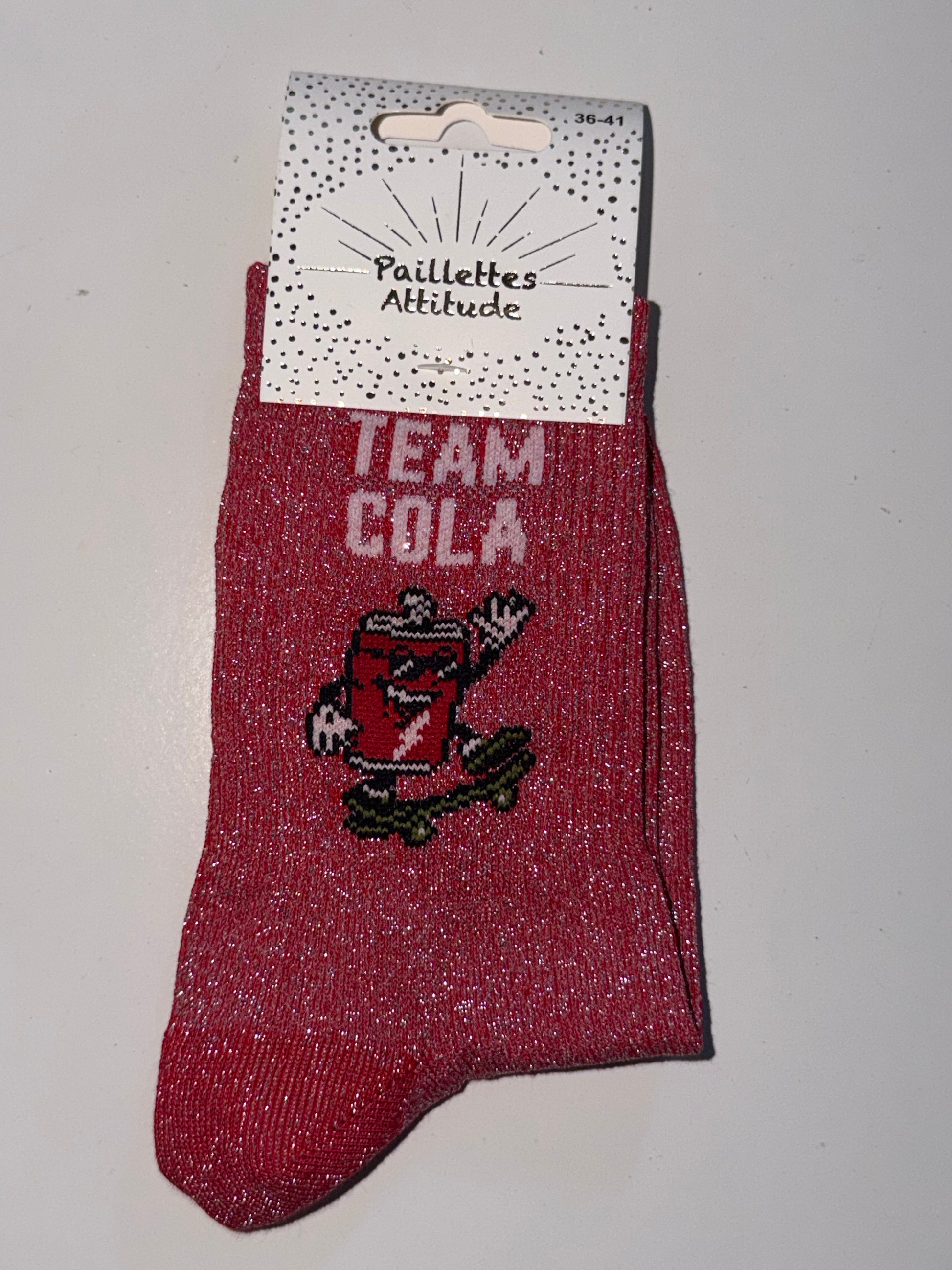 Chaussette de ville pailletée 36-41 TEAM COLA