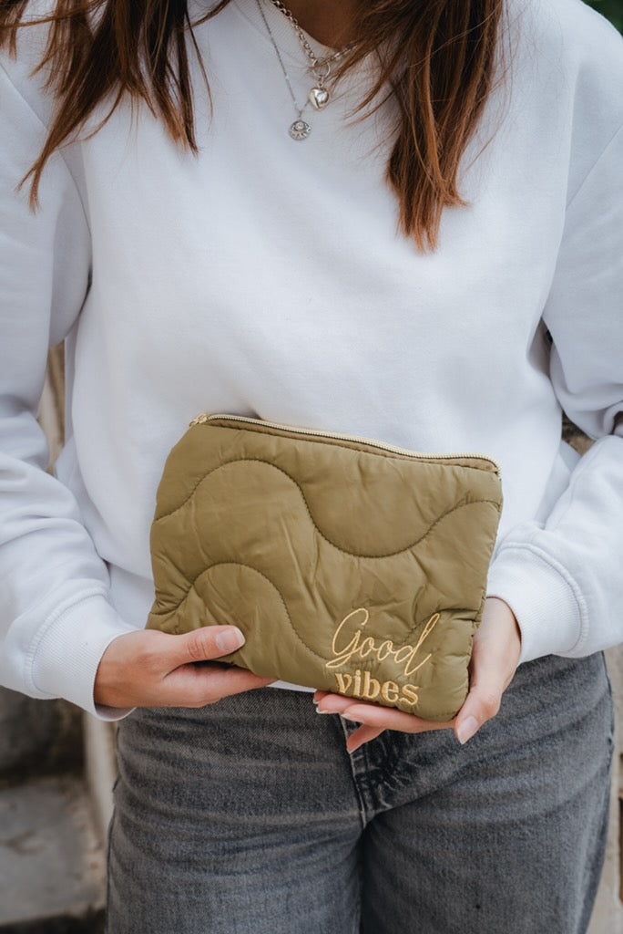 Pochette matelassés avec inscription