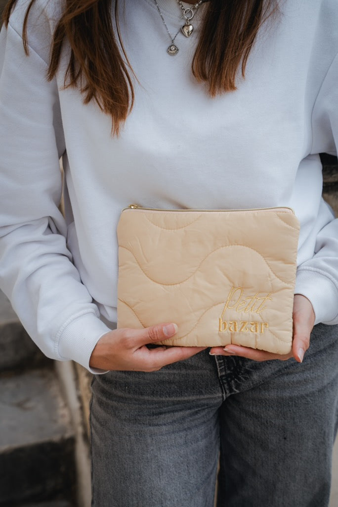 Pochette matelassés avec inscription