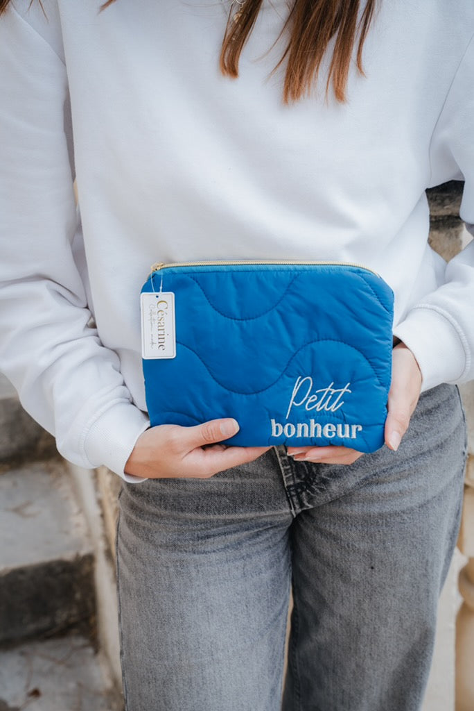 Pochette matelassés avec inscription