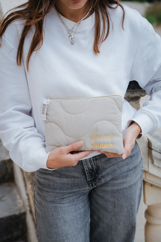 Pochette matelassés avec inscription