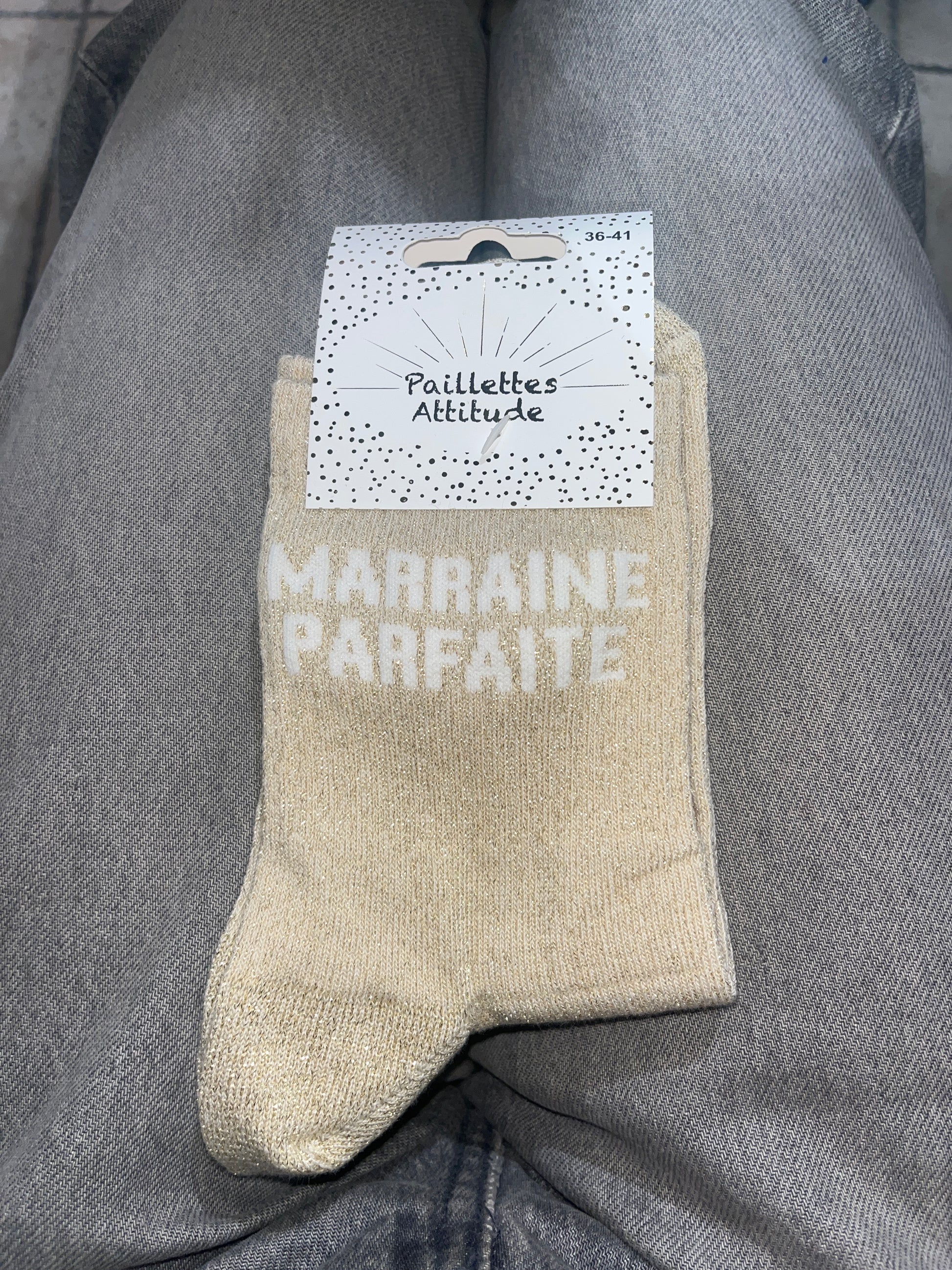chaussette "marraine parfaite" taille 36/41